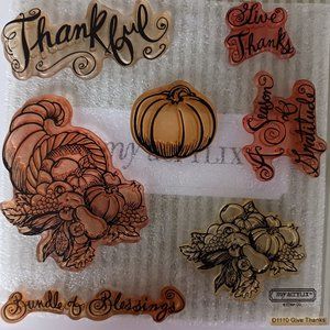 Give thanks acrylic stamp set